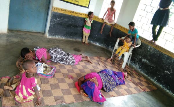 sleeping in Anganwadi