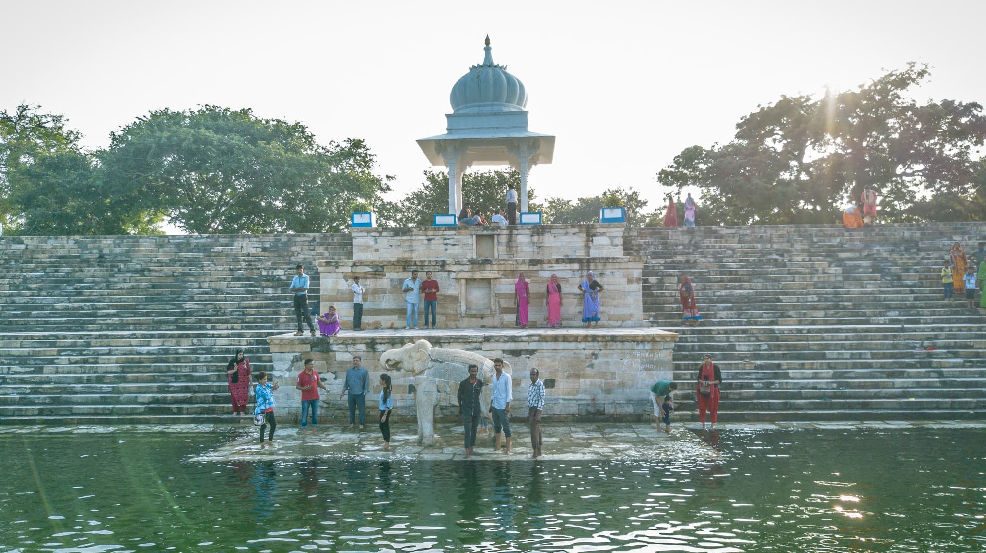 aerial or drone view of jaisamand lake udaipur