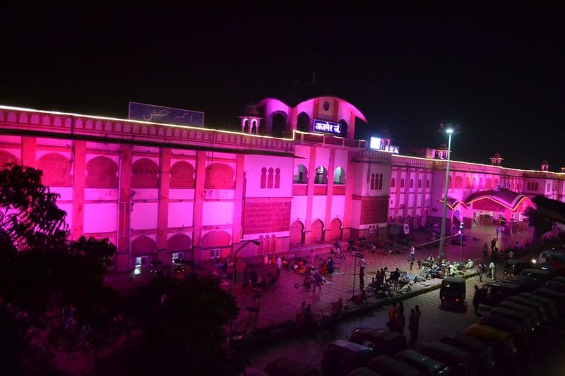 beautiful pics of ajmer railway station lighting