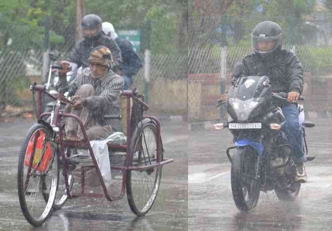 Rain in Winter Season in Kota