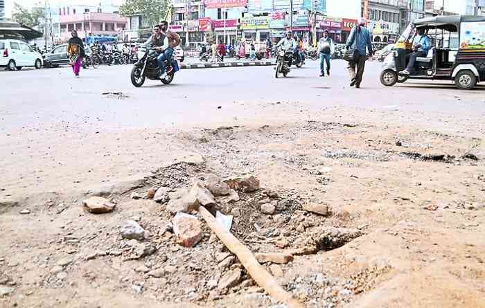 Damaged Road in Kota