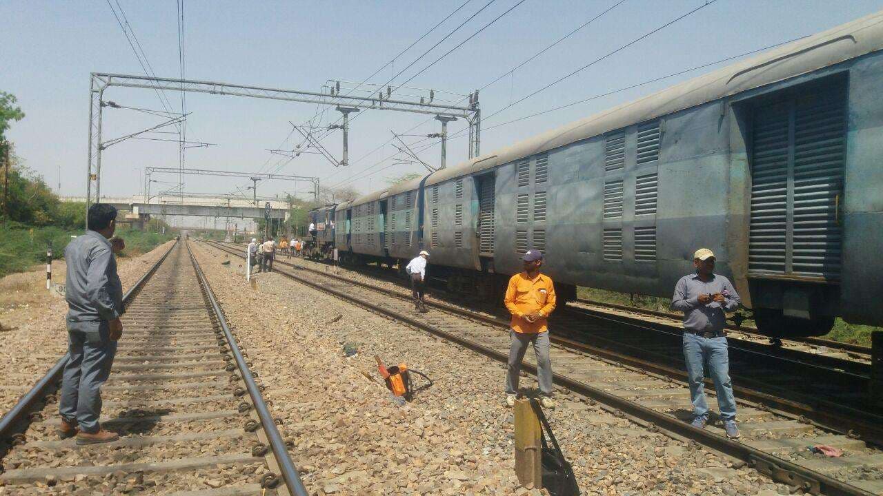 TRAIN DERAILED NEAR ALWAR JUNCTION