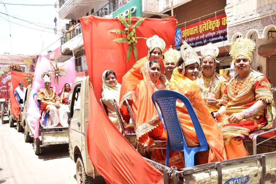 Panchkalyanak Mahotsav Digambar Jain mandir Satna