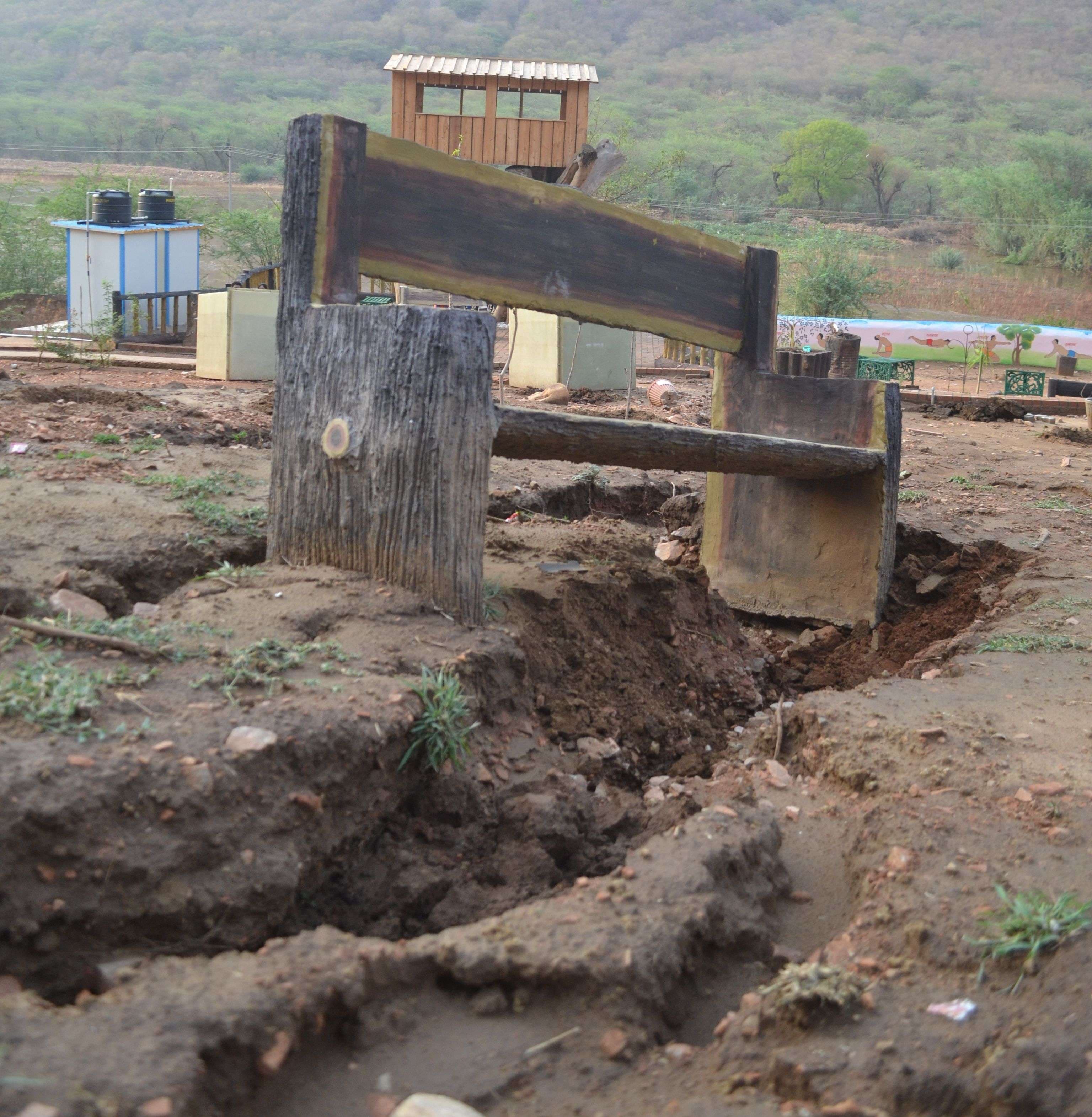 Alwar biodiversity park's condition after heavy rain in alwar