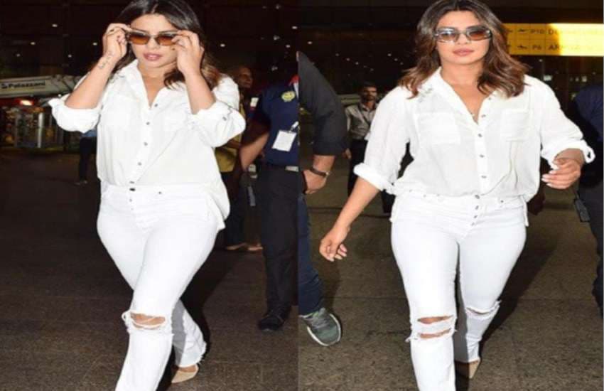 priyanka chopra spotted at mumbai airport