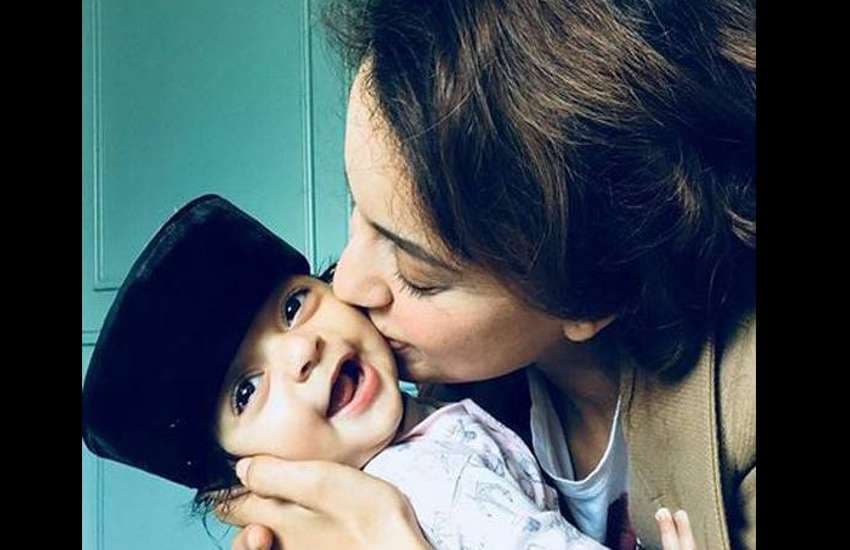 kangana ranaut and her nephew prithviraj latest cute photo viral