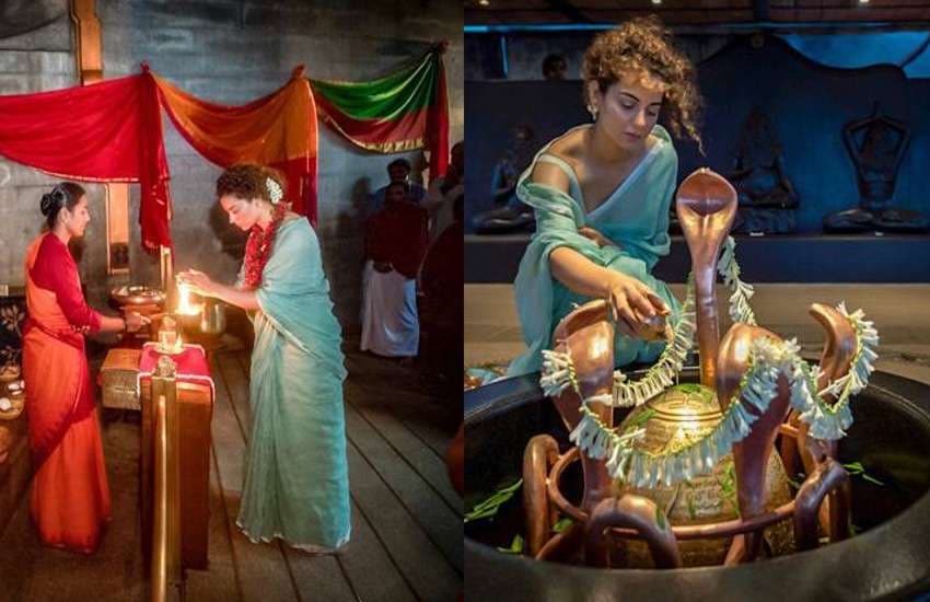 manikarnika kangana ranaut prays at dhyanalinga adishakti ashram photo