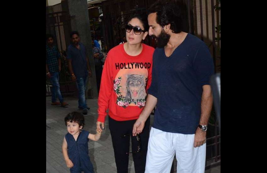 taimur ali khan with kareena and saif latest photos