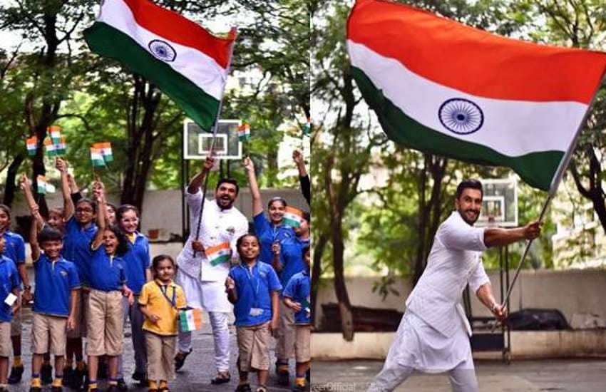 independence day 2018: ranveer singh photos with children on 15 august