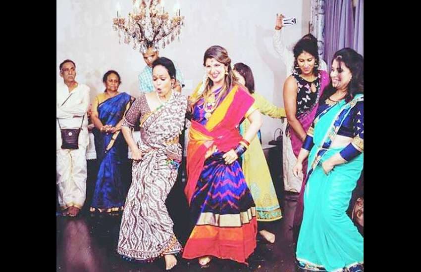 pregnant rambha dance photos at her baby shower