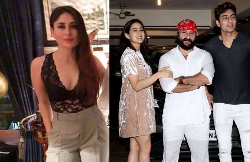 sara ali khan photos on saif ali khan birthday