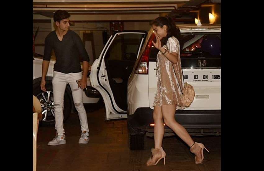 sara ali khan photos on saif ali khan birthday