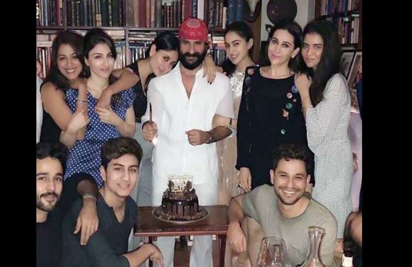 sara ali khan photos on saif ali khan birthday