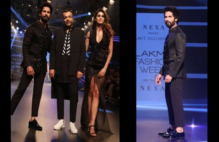 shahid kapoor and disha patani photos in lakme fashion week