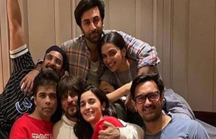 karan johar upload photo aamir shahrukh ranveer deepika alia ranbir