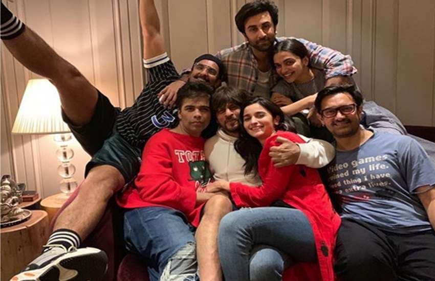 karan johar upload photo aamir shahrukh ranveer deepika alia ranbir