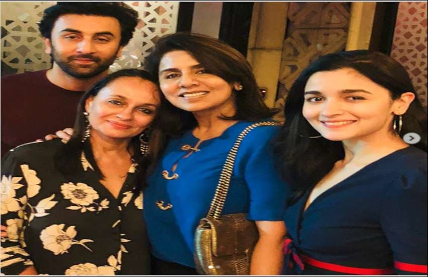 neetu kapoor shares ranbir kapoor alia bhatt and soni razdan pic