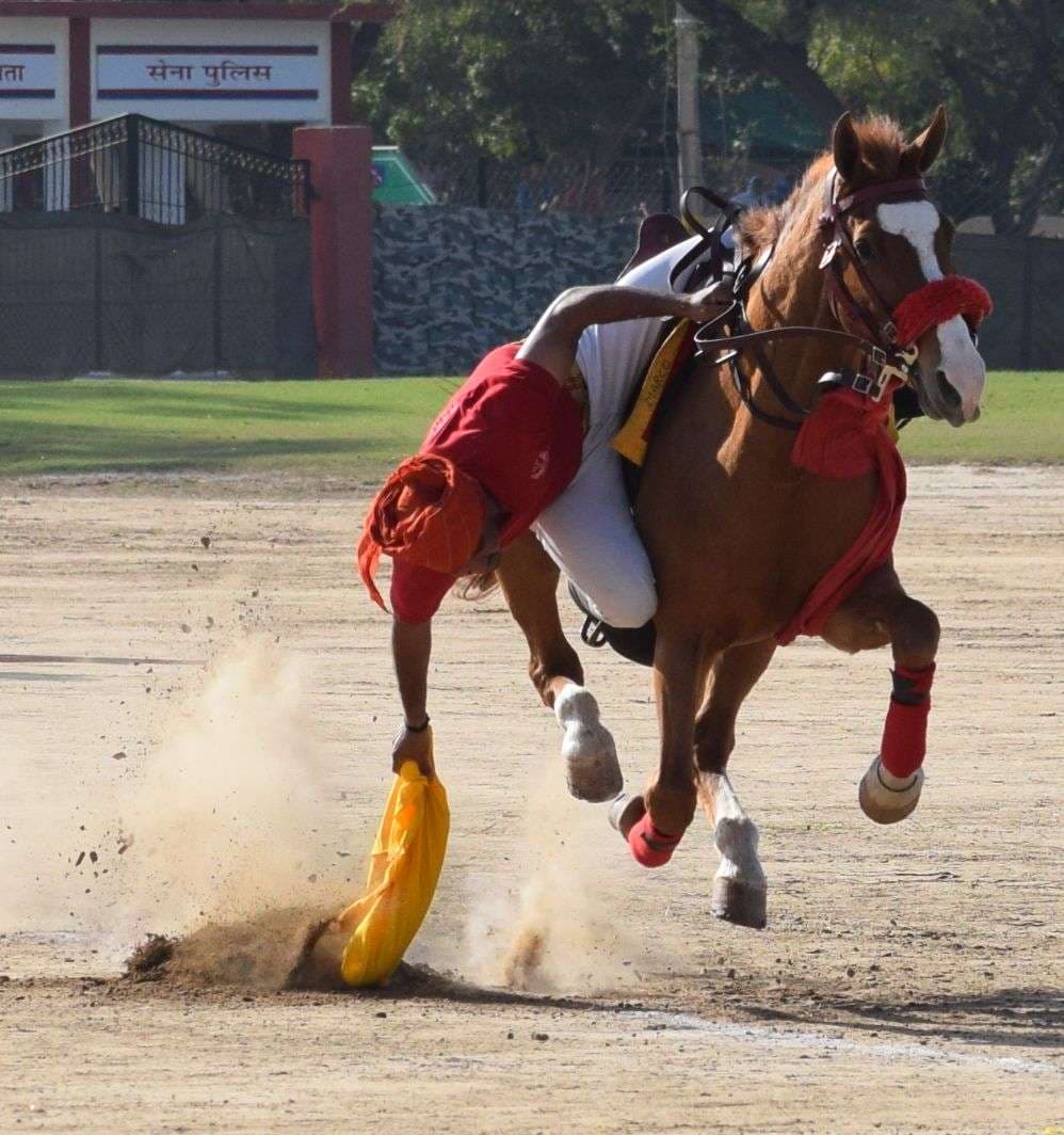 Indian Army Horse Riders Best Stunt In Alwar