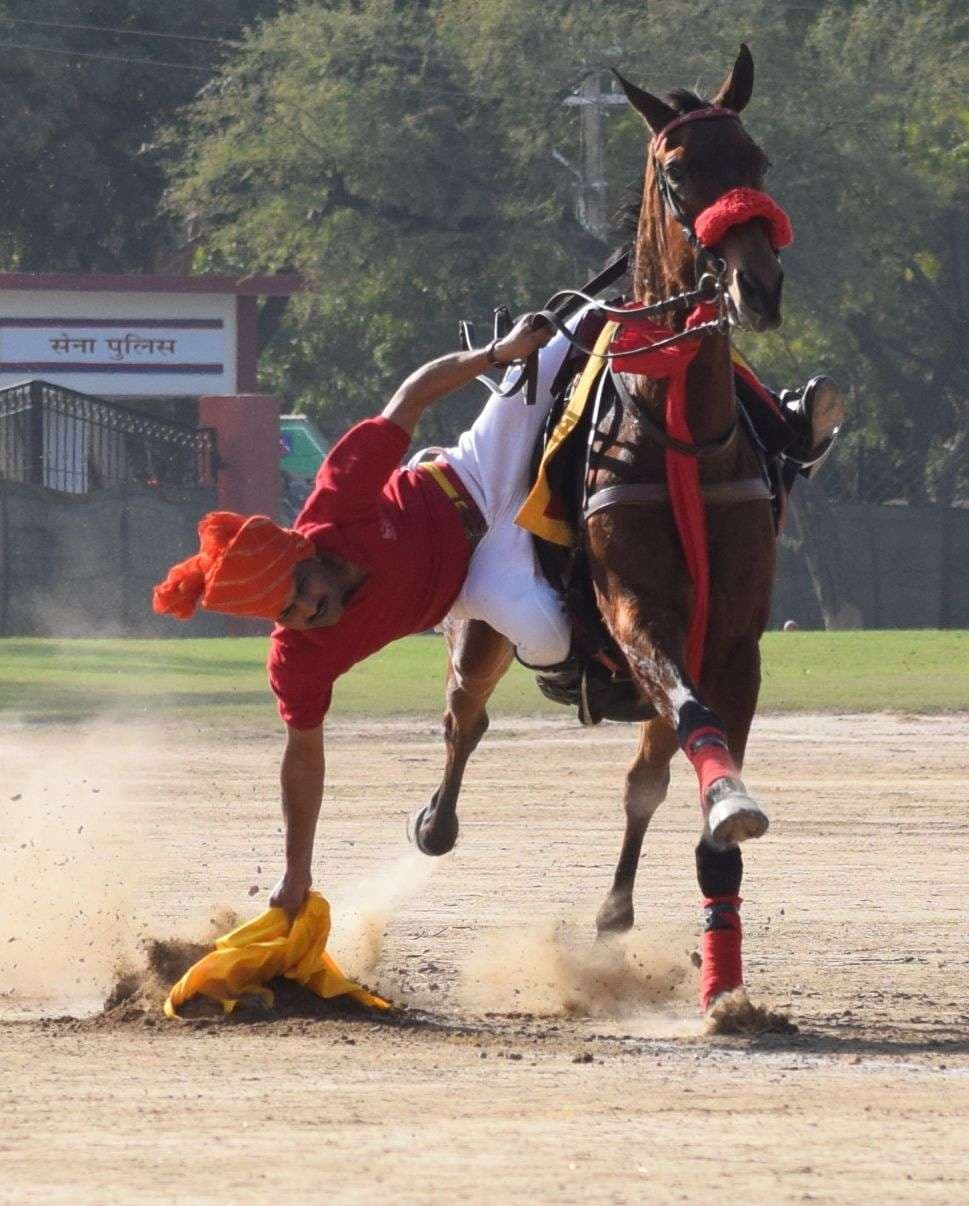 Indian Army Horse Riders Best Stunt In Alwar