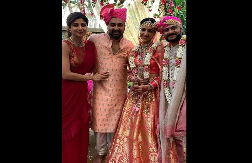 shilpa shetty sister in law wedding photos