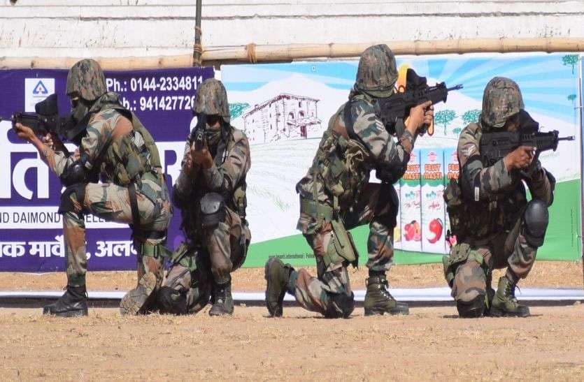 Indian Army Mock Drill In Indira Gandhi Stadium Alwar