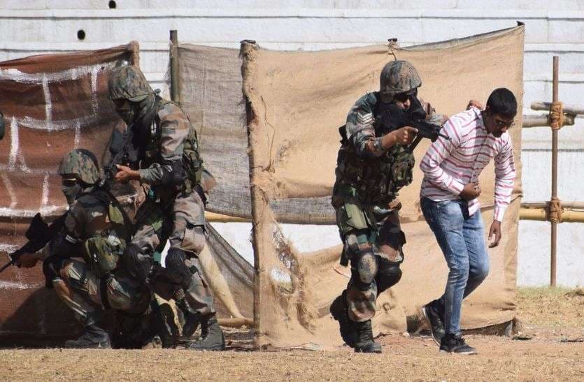 Indian Army Mock Drill In Indira Gandhi Stadium Alwar