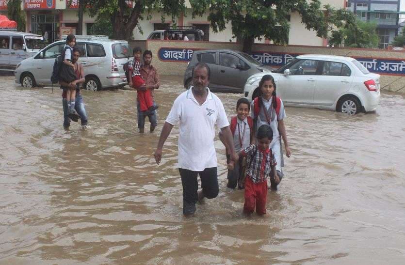 pics of heavy rain in ajmer