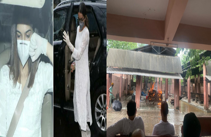 sushant singh rajput last rites andf funeral pics