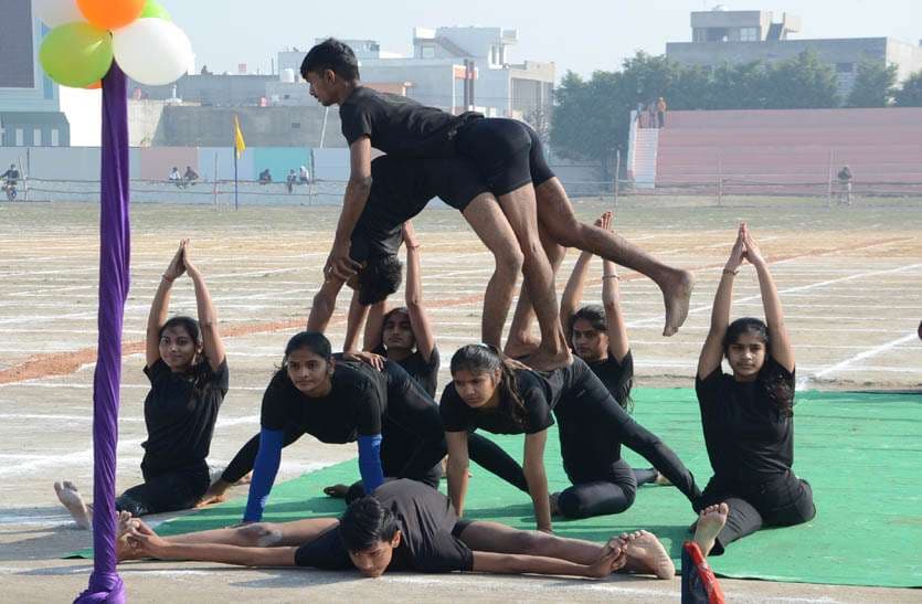 Importance of healthy body explained through yoga drill