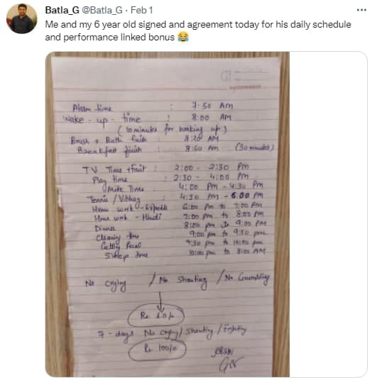 Father get signed Agreement from 6 years Old son Viral in Social Media