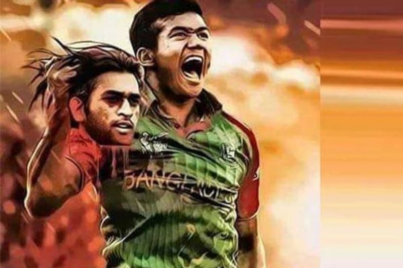 Ms Dhoni and Taskin Ahmed