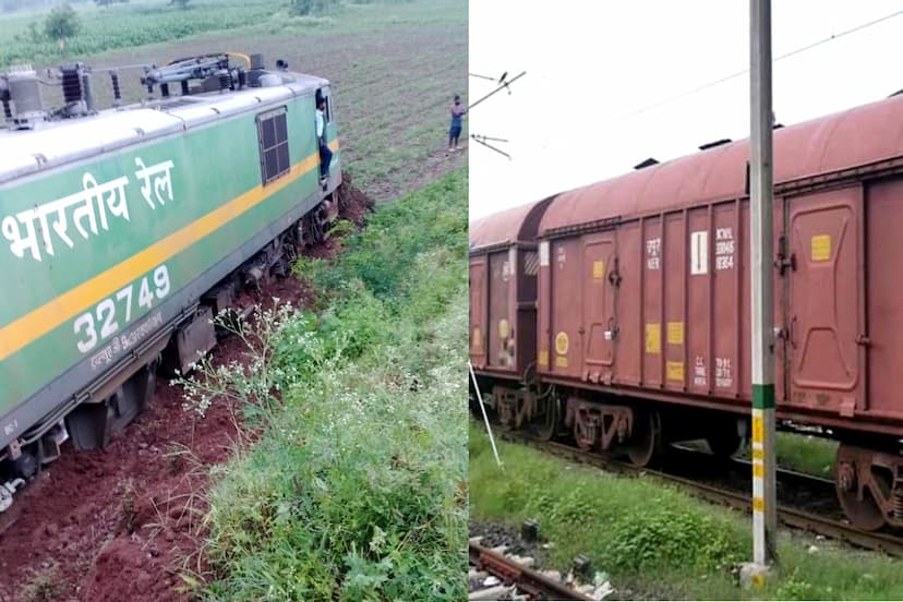 Goods train derailed in Solapur in Maharaashtra