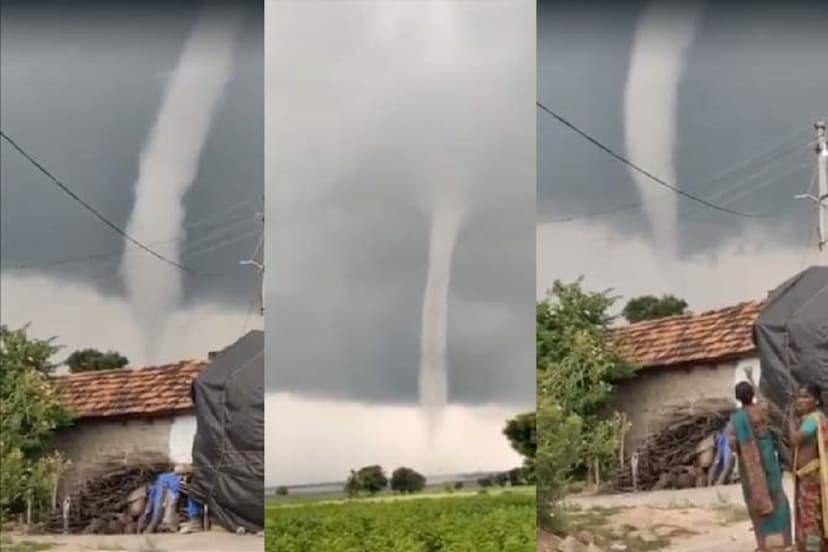 Telangana: Tornado in Manjeera river of sangareddy