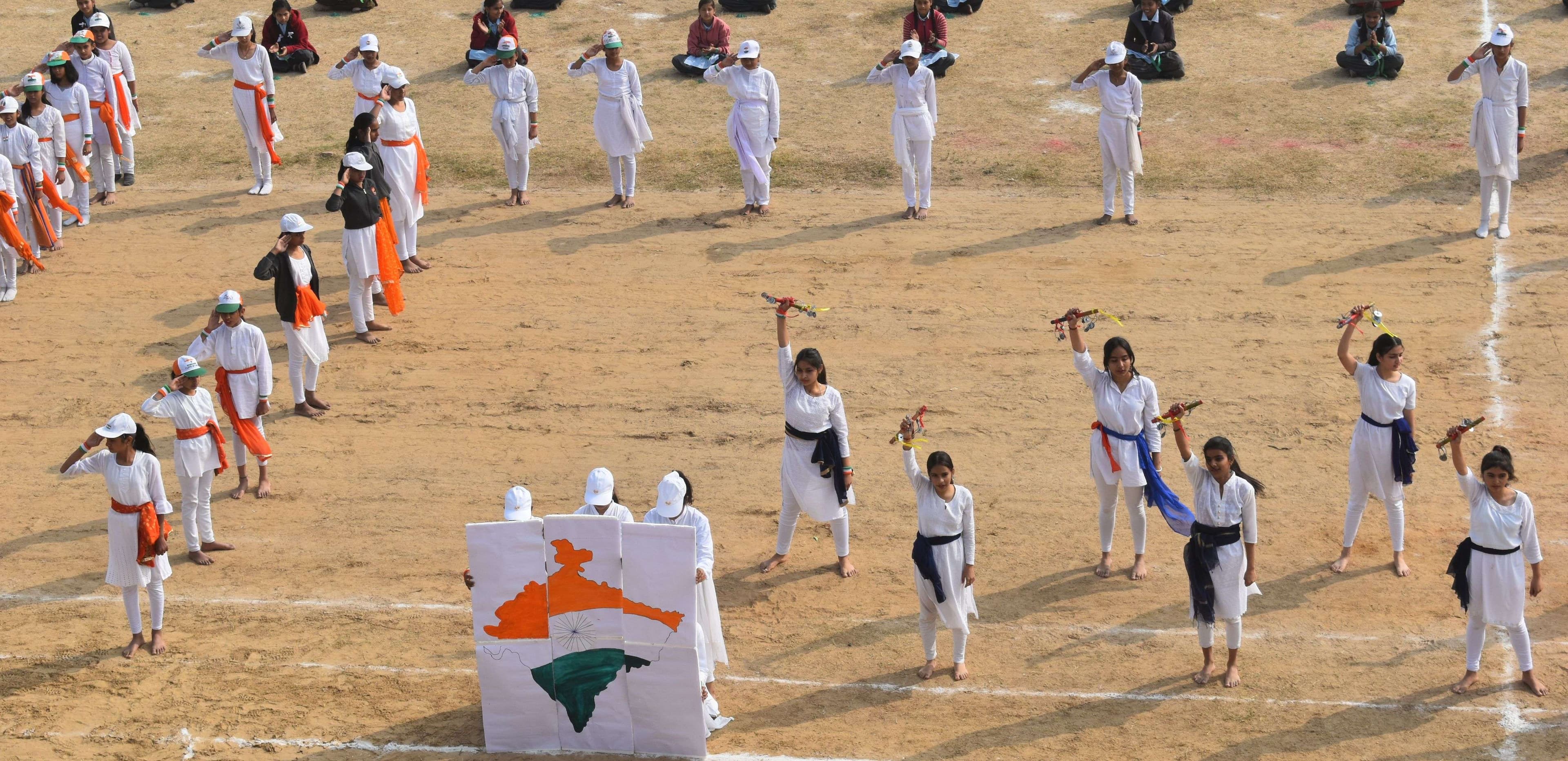 Proudly waving the flag of India