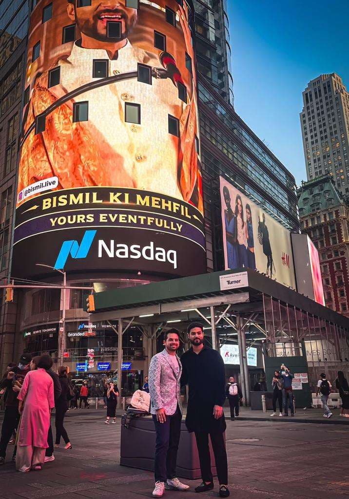 Sufi artist 'Bismil Ki Mehfil' featured on Times Square billboard