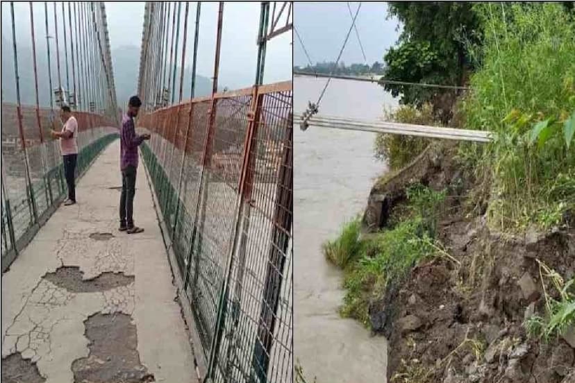 Ram Jhula: ऋषिकेश में गंगा का रौद्र रूप, राम झूला का तार टूटा, आवाजाही बंद