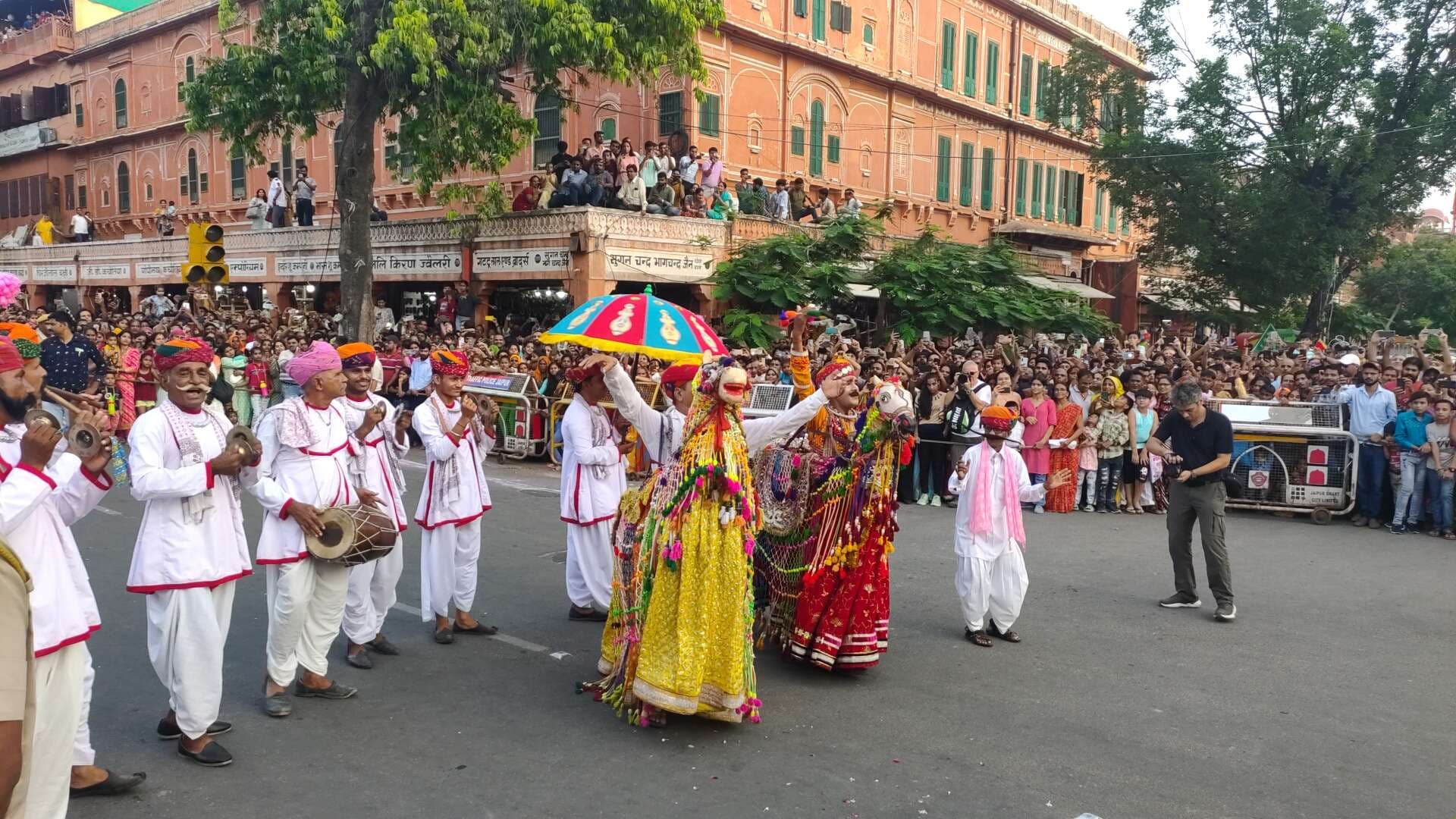 Teej Mata's ride came out with pomp with royal lavajama