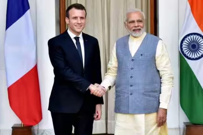 PM Modi working lunch meeting with france president emmanuel macron