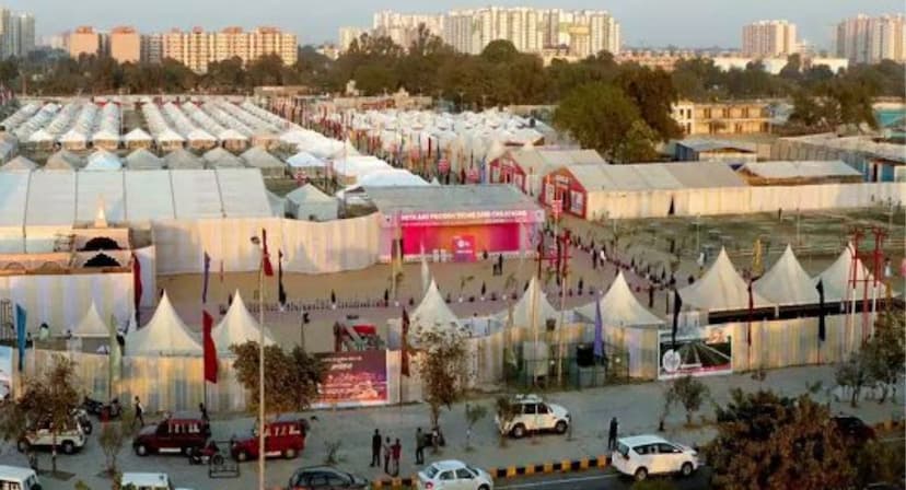 tent city is being set up in Ayodhya before Inauguration of Ram Mandir