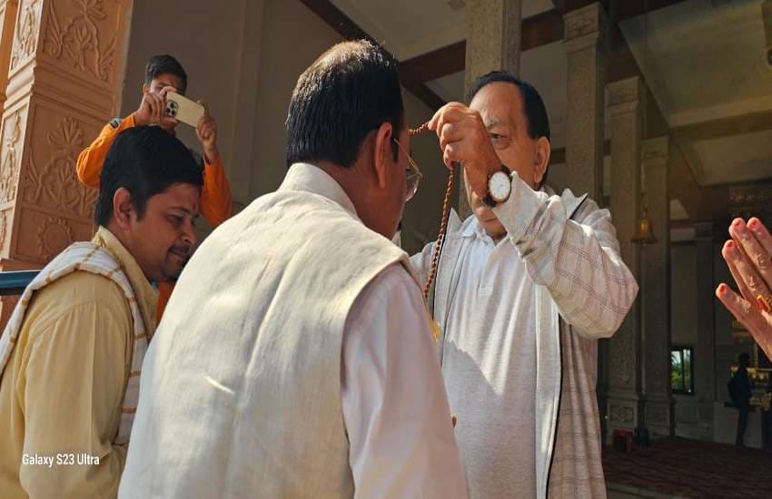 अरुण साव पहुंचे वीआईपी रोड के राम मंदिर