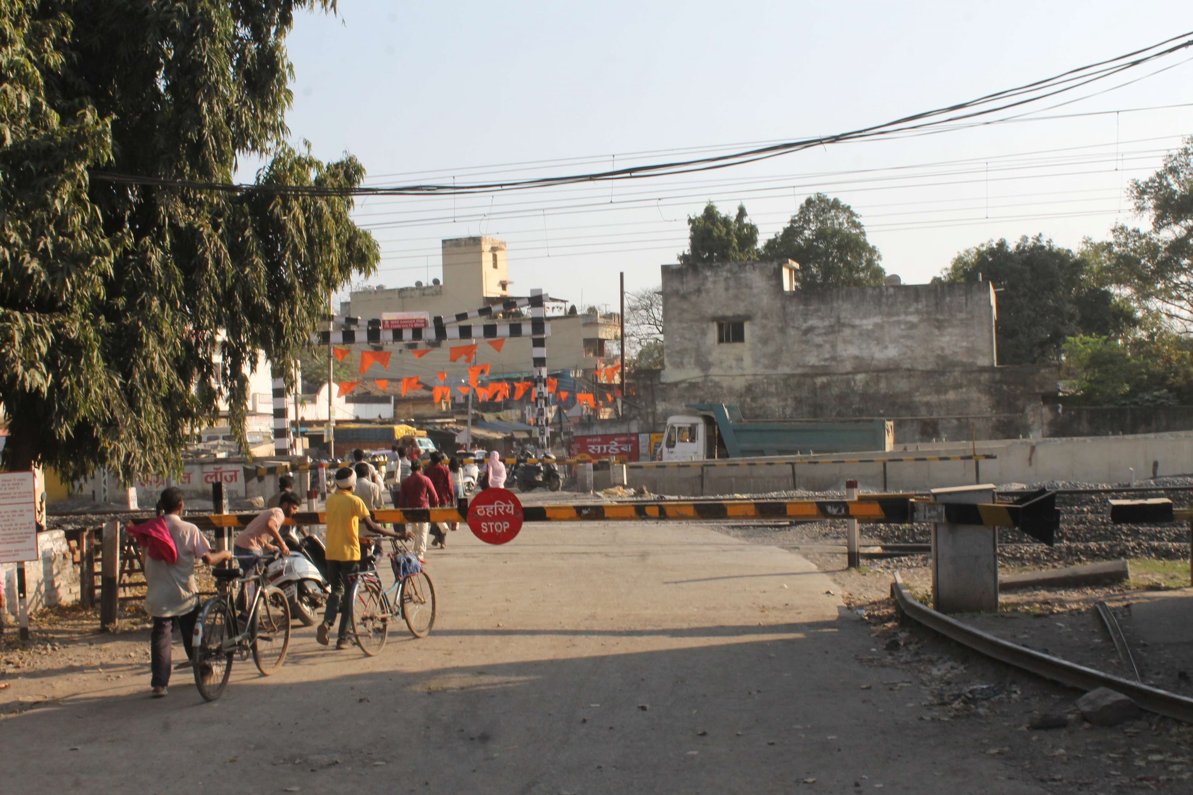 Construction work for the underpass