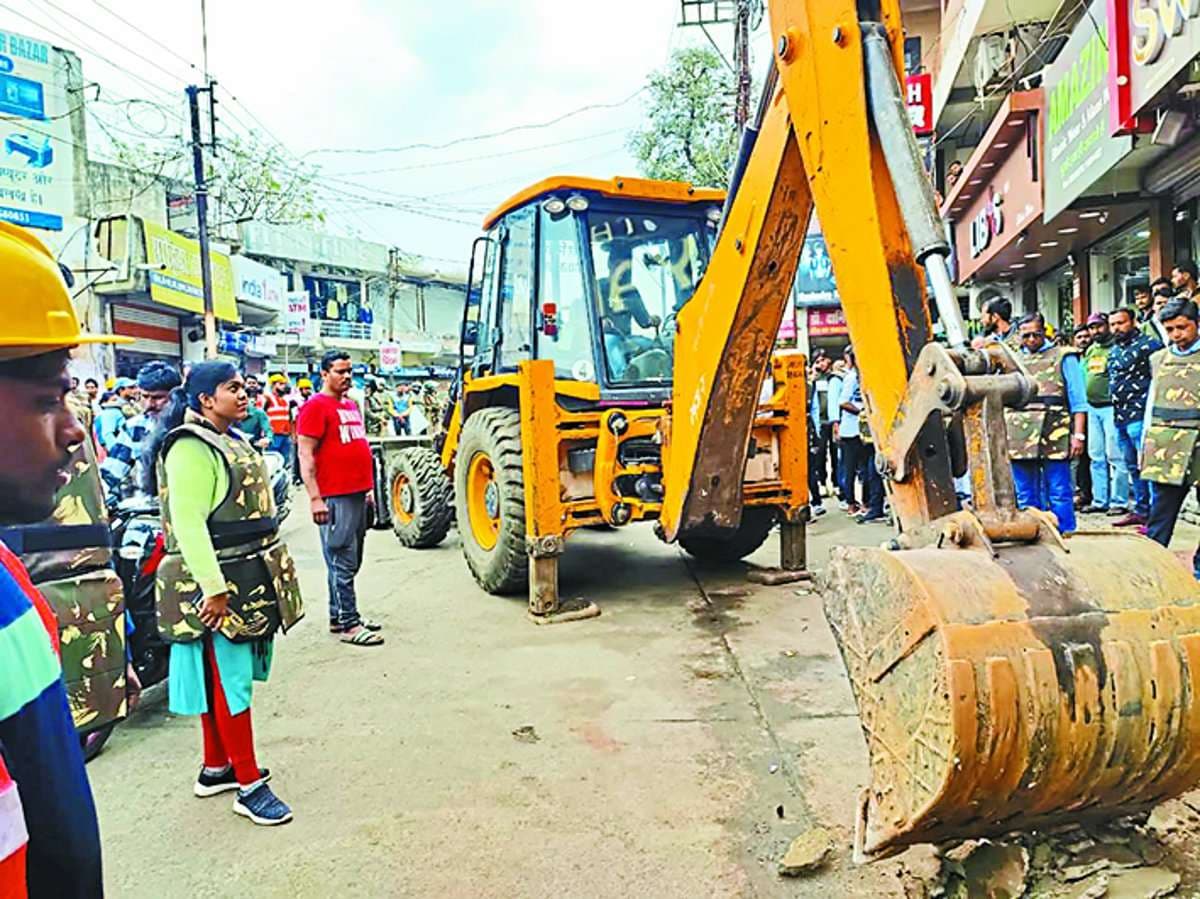 Bulldozer runs on 50 year old encroachment