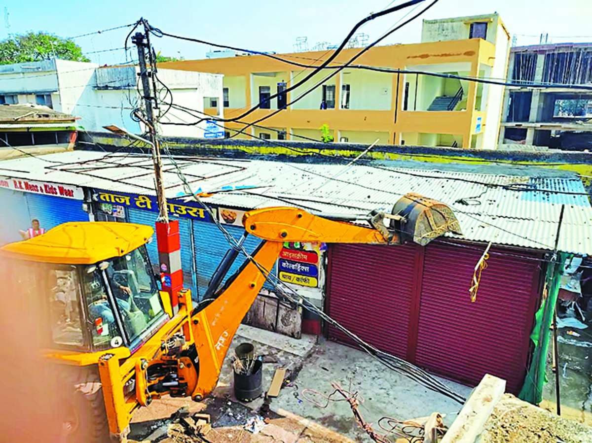 Bulldozer runs on 50 year old encroachment