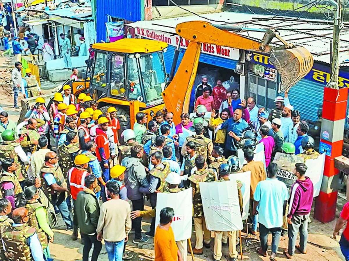 Bulldozer runs on 50 year old encroachment