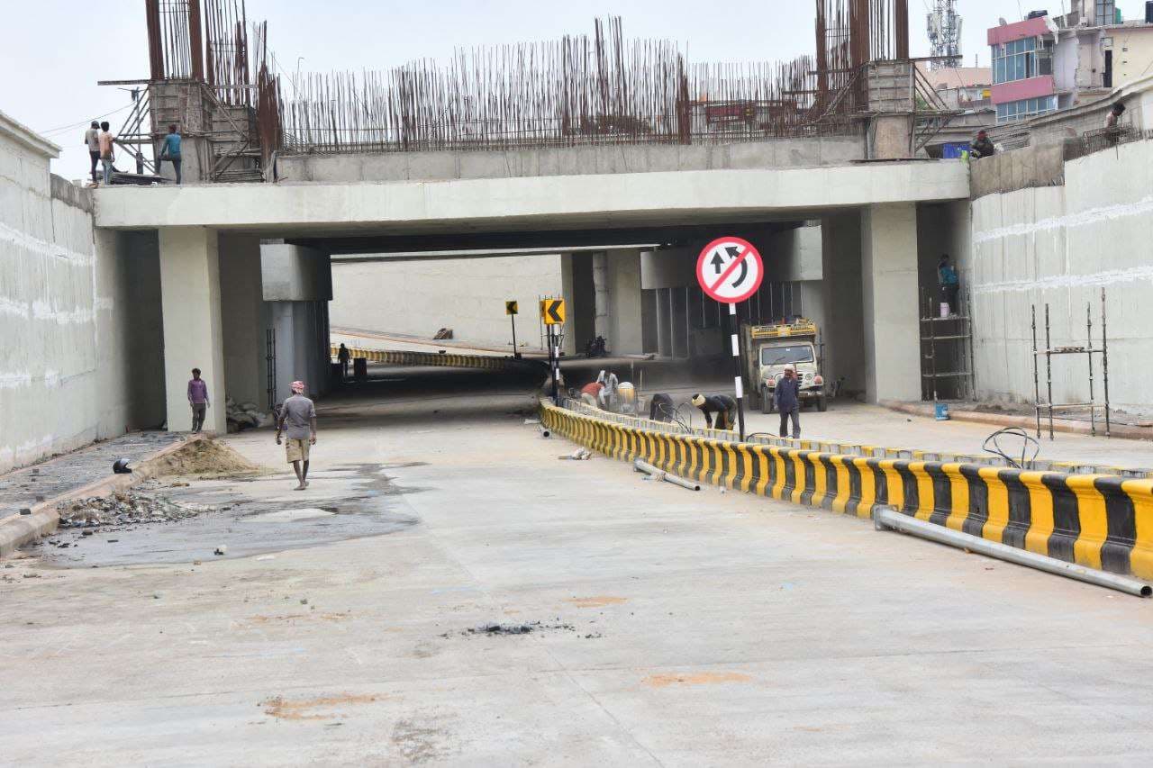 The work of underpass at Tonk Road B2 bypass