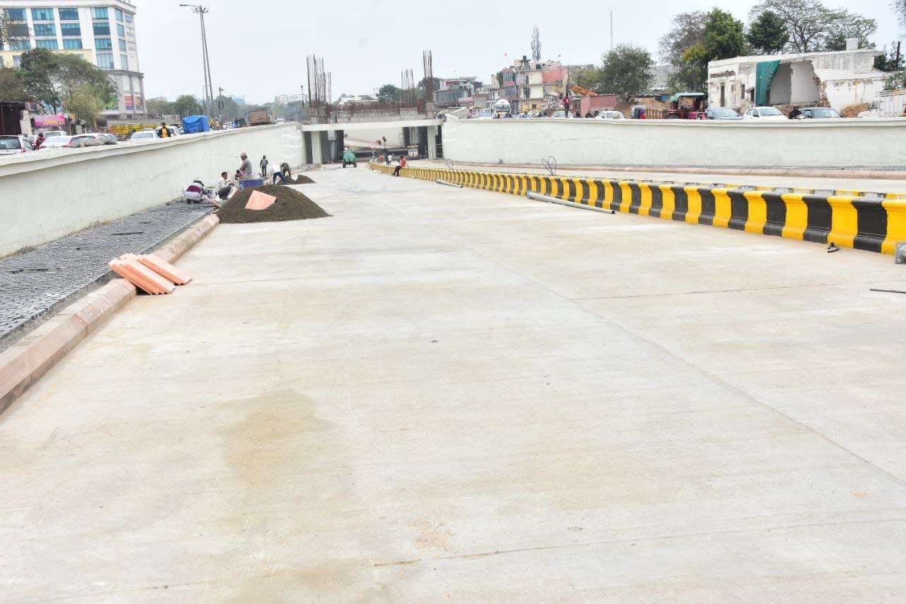 The work of underpass at Tonk Road B2 bypass