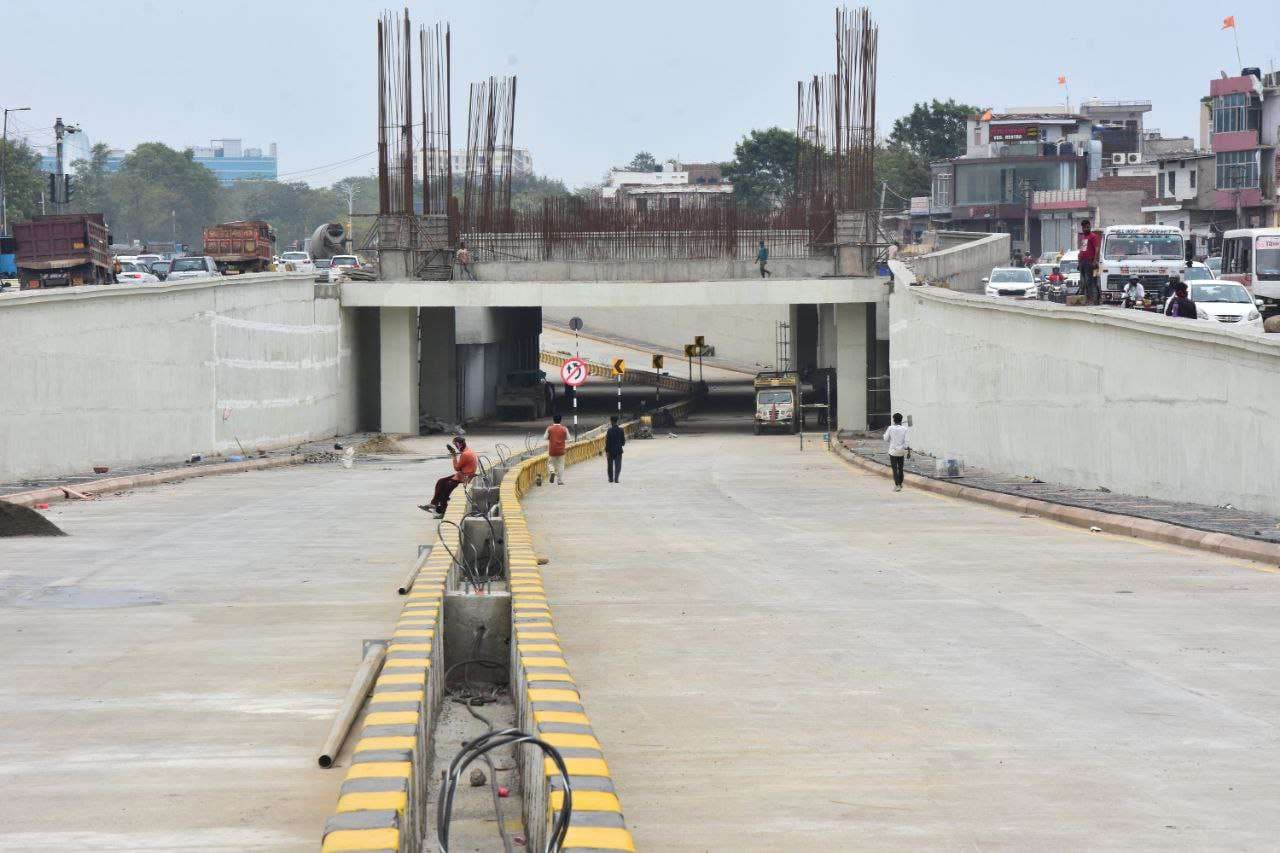 The work of underpass at Tonk Road B2 bypass