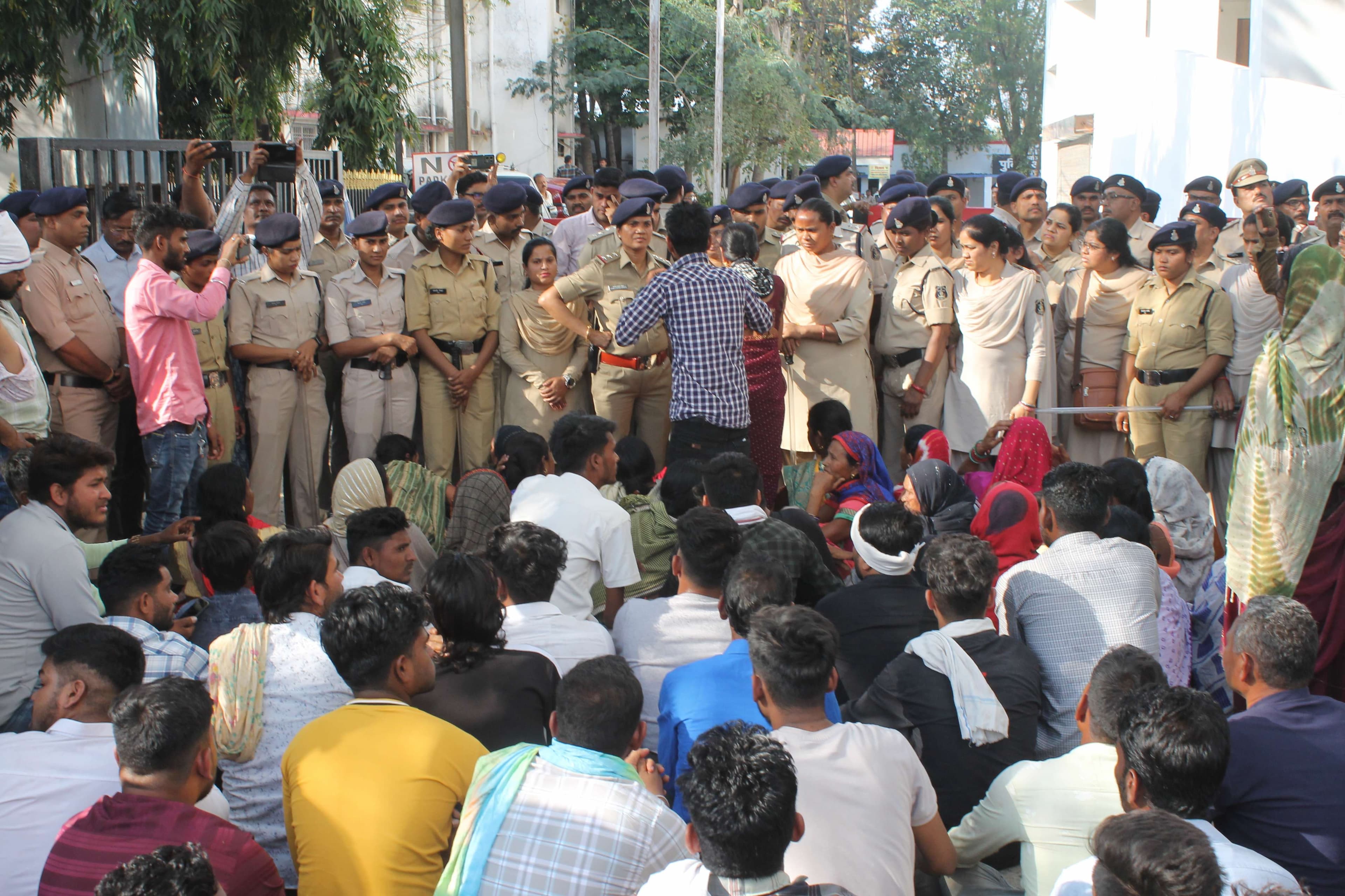 villagers reached the SP office