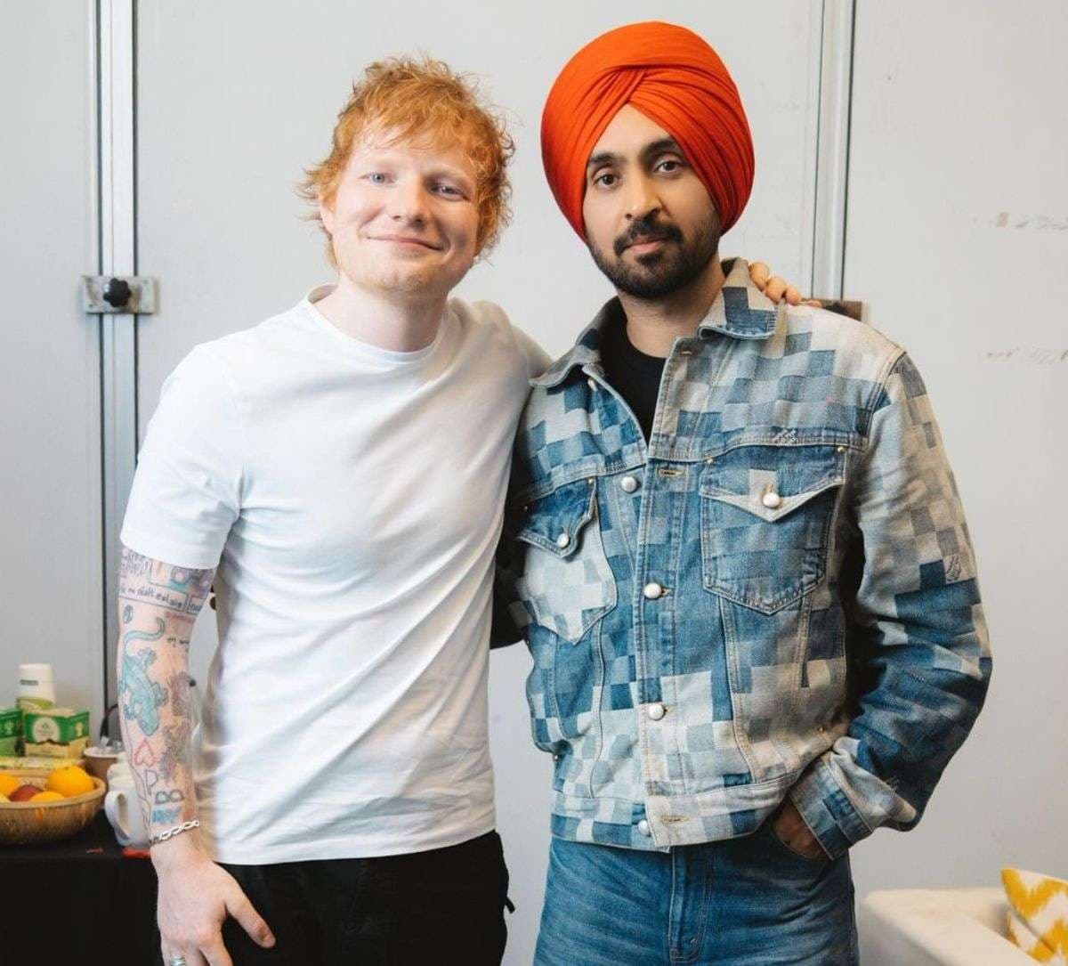 Diljit Dosanjh shares BTS photo with Hollywood singer Ed Sheeran