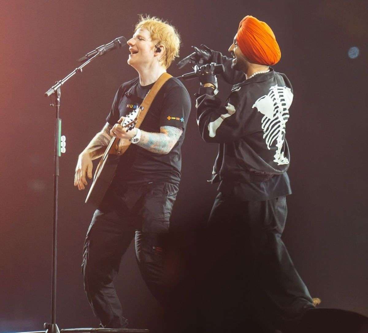 Diljit Dosanjh shares BTS photo with Hollywood singer Ed Sheeran